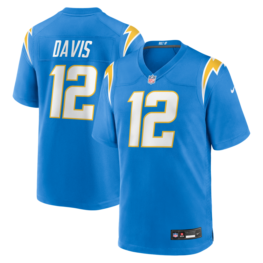 Derius Davis Los Angeles Chargers Team Game Jersey - Powder Blue