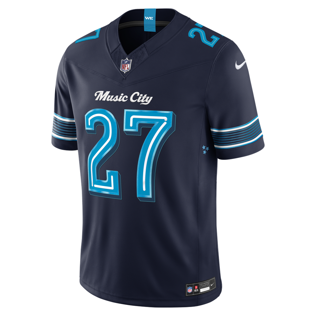 Eddie George Tennessee Titans 2026 Rivalries Collection Stitched Limited Jersey - Navy