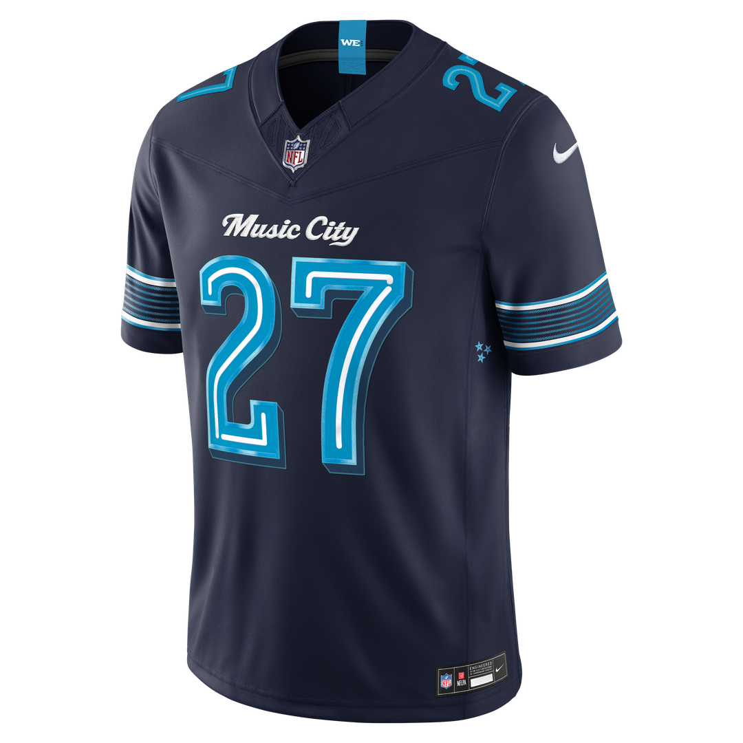 Eddie George Tennessee Titans 2026 Rivalries Collection Stitched Limited Jersey - Navy