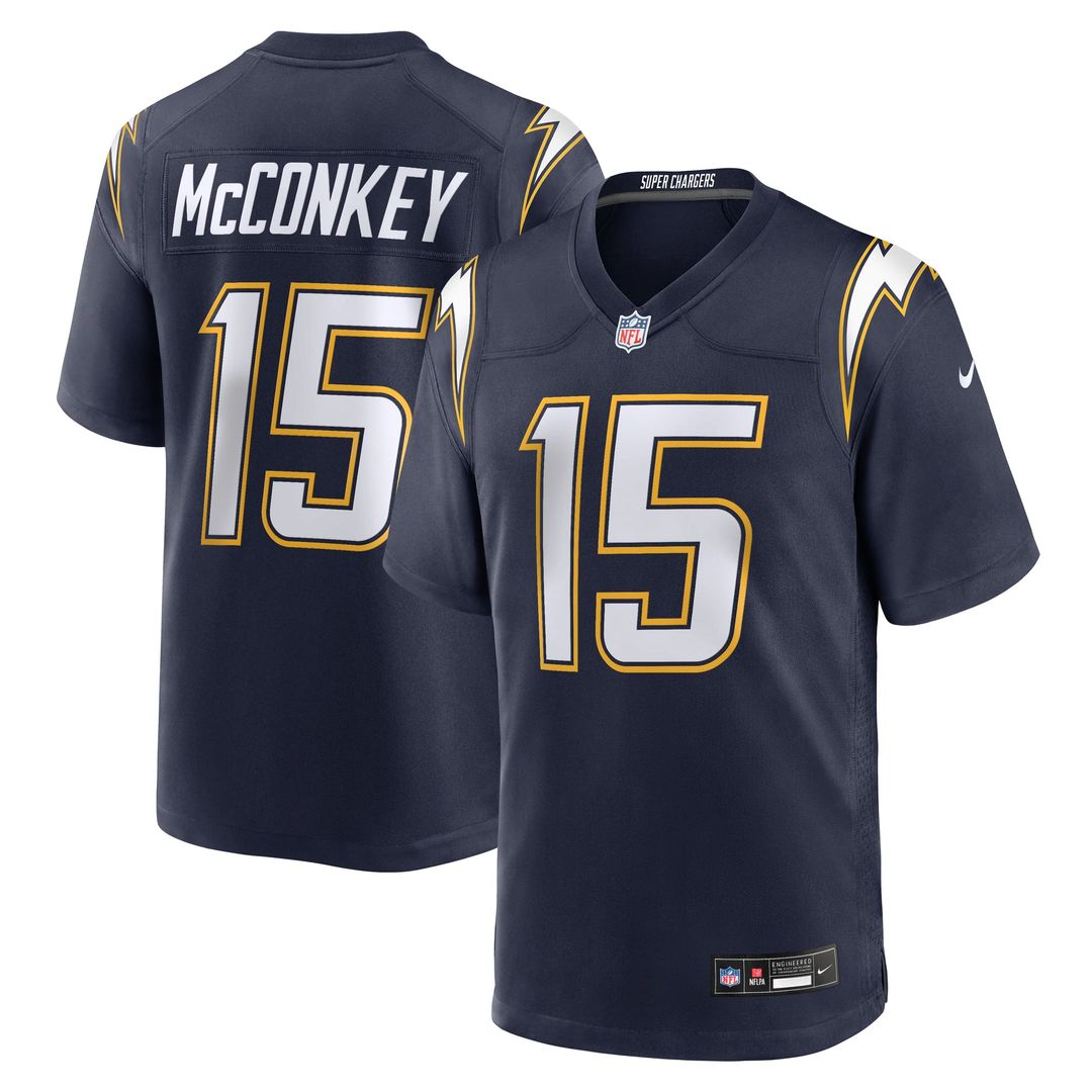 Ladd McConkey Los Angeles Chargers Alternate Super Chargers Game Player Jersey - Navy