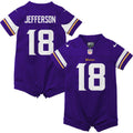 Justin Jefferson Minnesota Vikings Newborn Romper Game Jersey - Purple