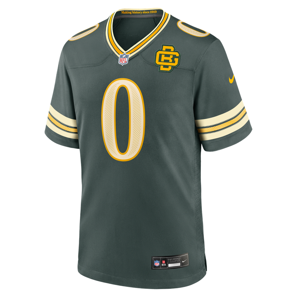 Matthew Golden Green Bay Packers 2026 Rivalries Collection Game Jersey - Green