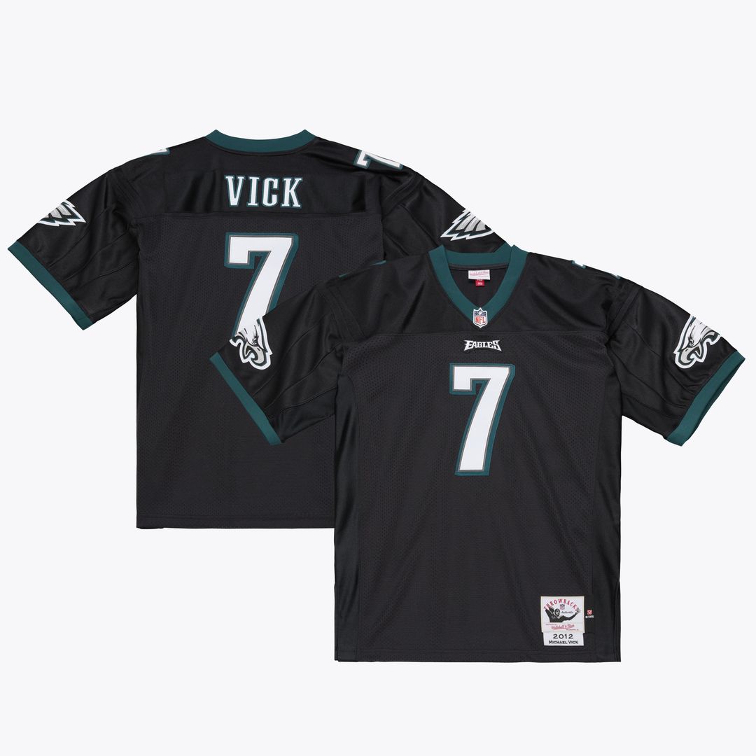 Michael Vick Philadelphia Eagles 2012 Authentic Throwback Jersey - Black