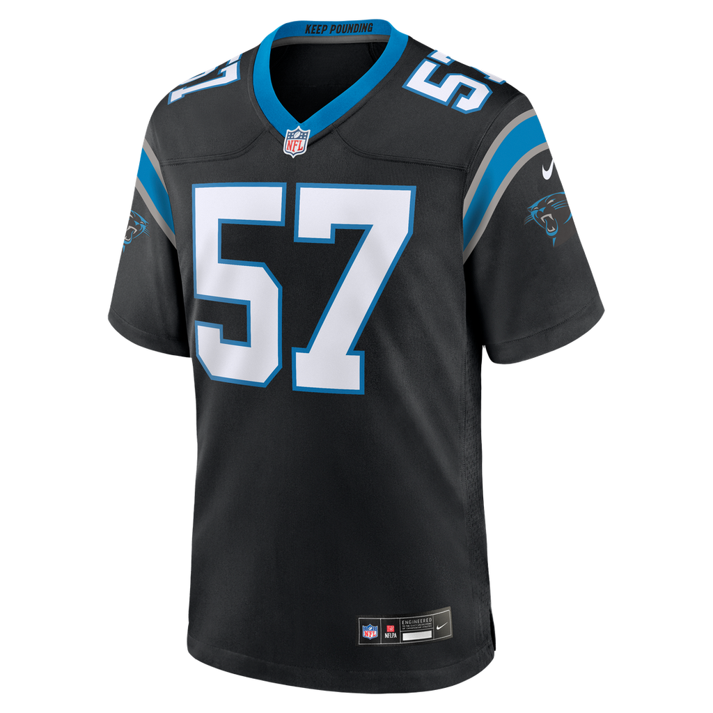 Monroe Freeling Carolina Panthers Team Game Jersey - Black