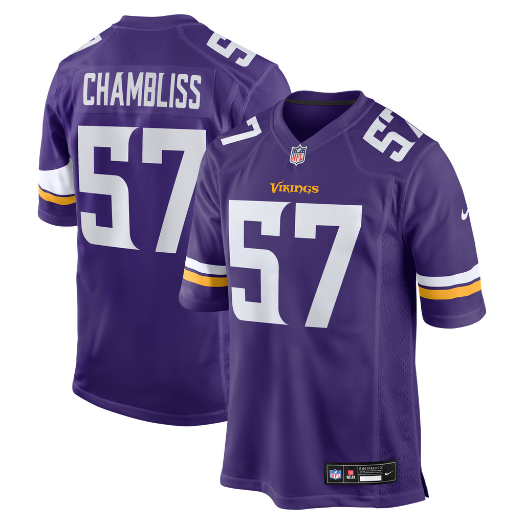Chaz Chambliss Minnesota Vikings Team Game Jersey - Purple