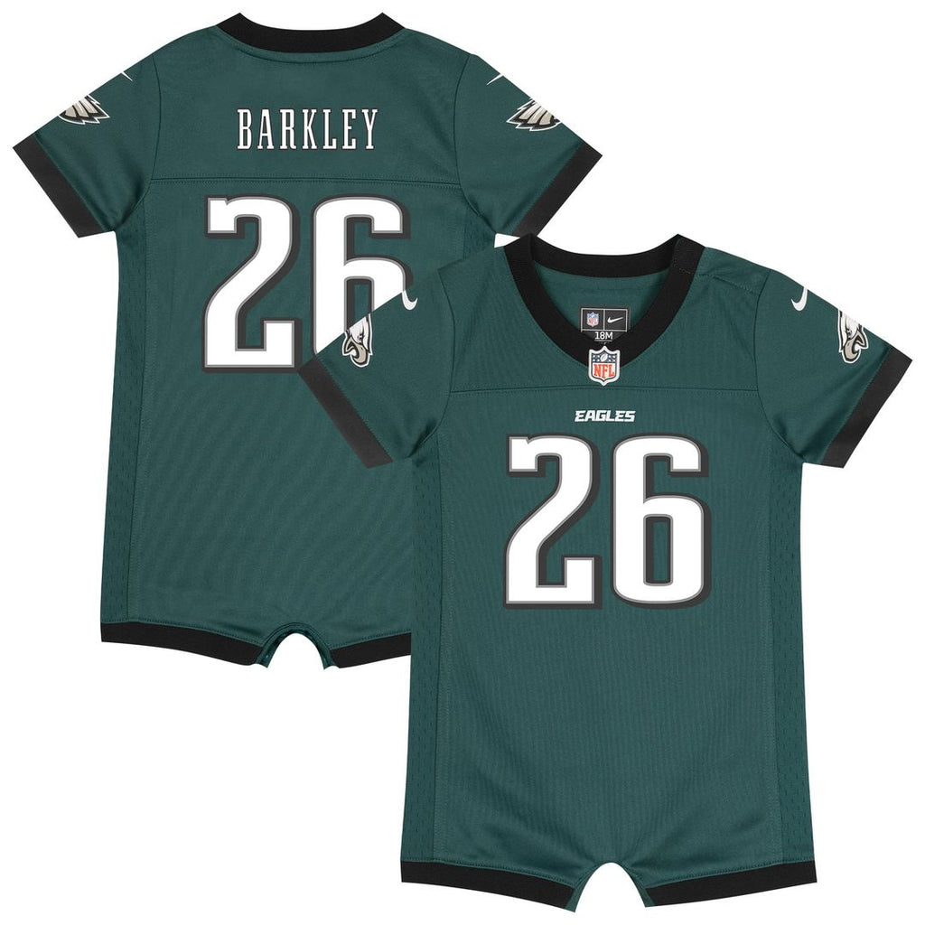 Saquon Barkley Philadelphia Eagles Newborn Romper Game Jersey - Midnight Green