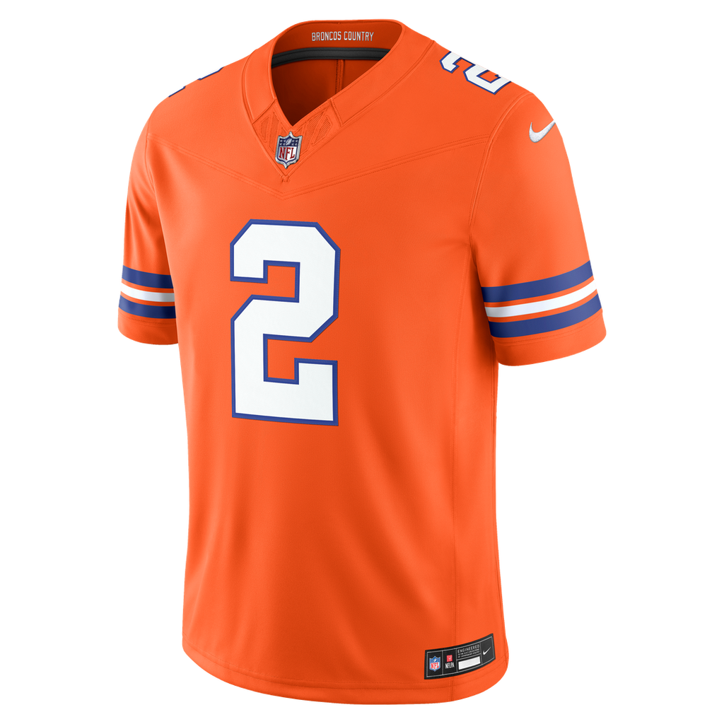 Patrick Surtain II Denver Broncos Alternate Mile High Collection 1977 Throwback Vapor F.U.S.E. Stitched Limited Jersey - Orange