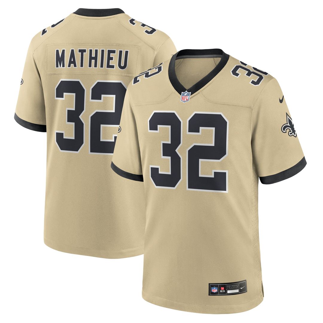 Tyrann Mathieu New Orleans Saints Gameday Golds Alternate Game Player Jersey - Gold