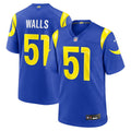 Eddie Walls III Los Angeles Rams Game Jersey - Royal