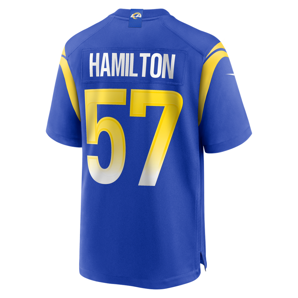 Ty Hamilton Los Angeles Rams Team Game Jersey - Royal