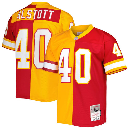 Mike Alstott Tampa Bay Buccaneers 1996 Split Legacy Replica Jersey - Orange/Red