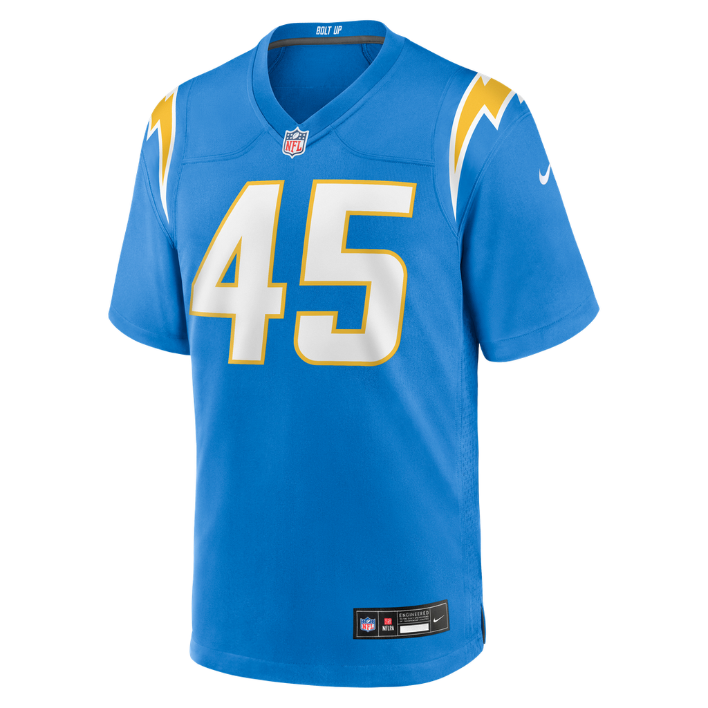 Tuli Tuipulotu Los Angeles Chargers Team Game Jersey - Powder Blue