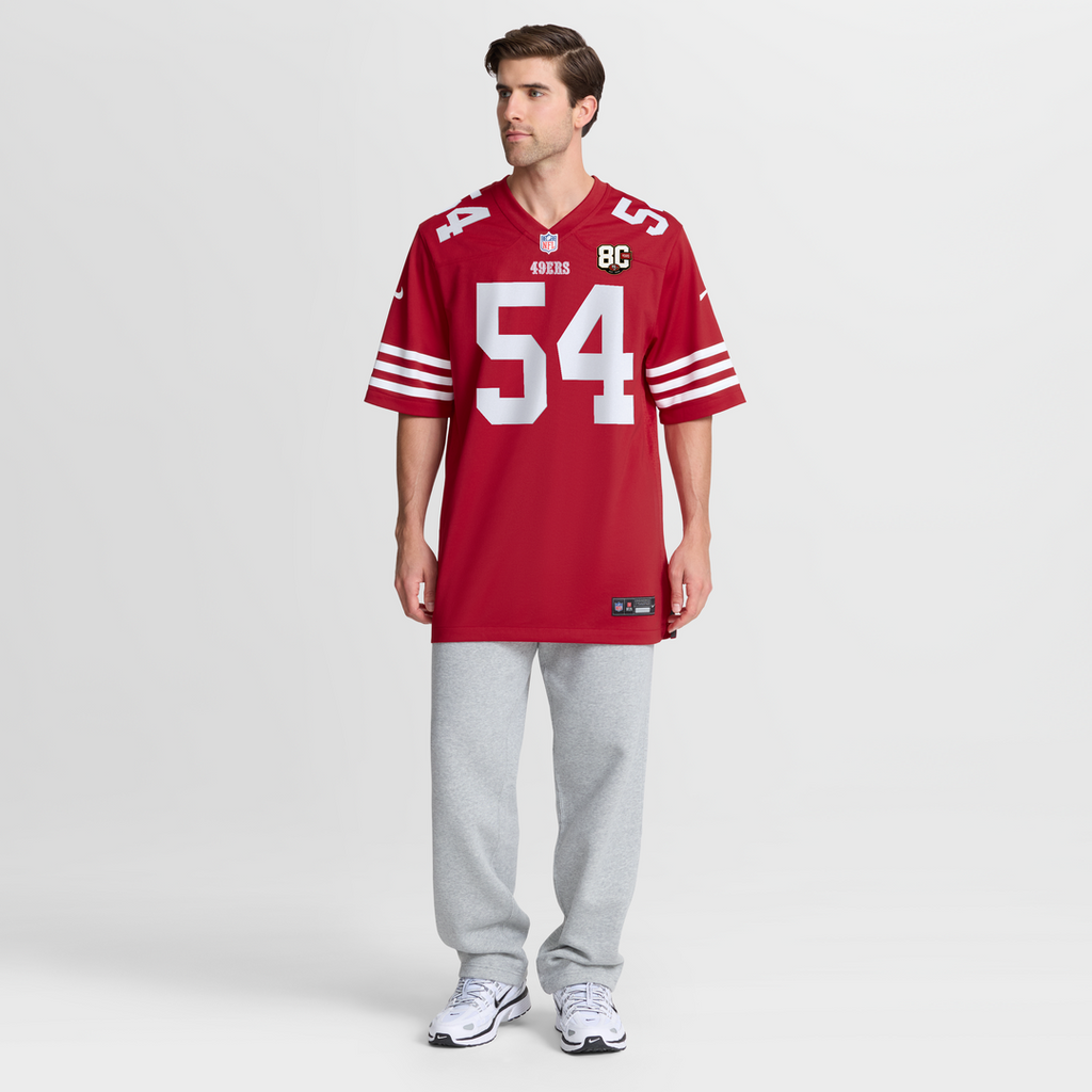 Fred Warner San Francisco 49ers 80th Anniversary Game Jersey - Scarlet