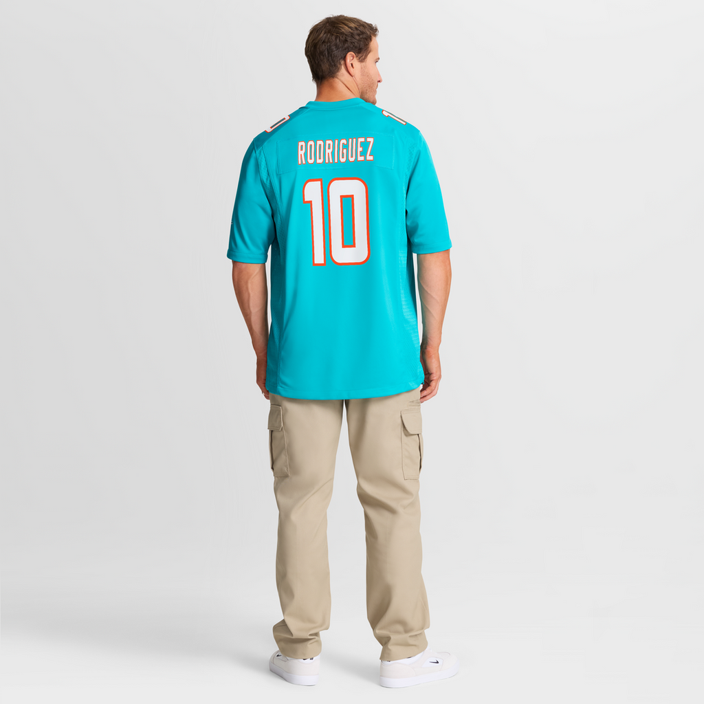 Jacob Rodriguez Miami Dolphins Game Jersey - Aqua