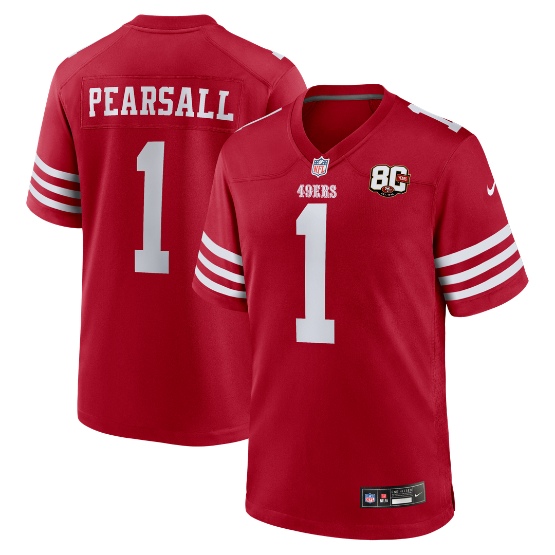 Ricky Pearsall San Francisco 49ers 80th Anniversary Game Jersey - Scarlet
