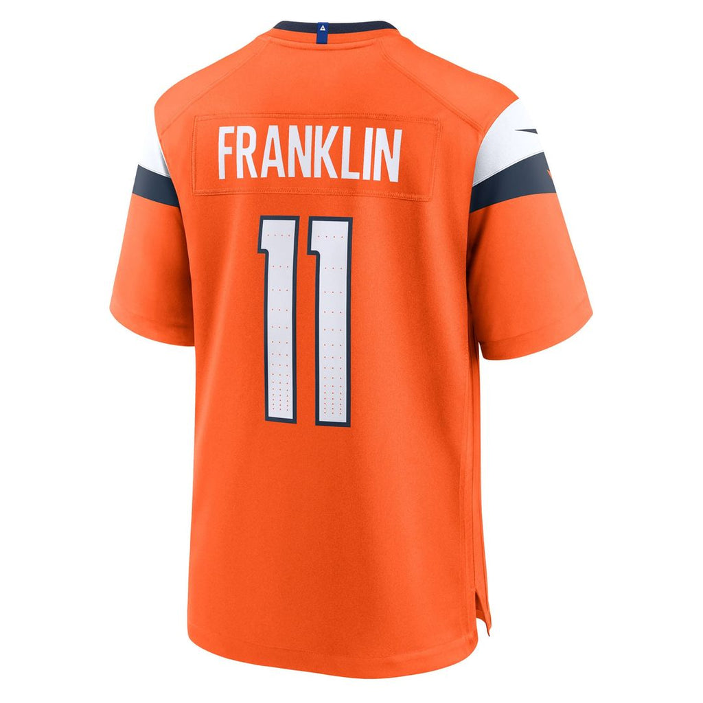 Troy Franklin Denver Broncos Team Game Jersey - Orange