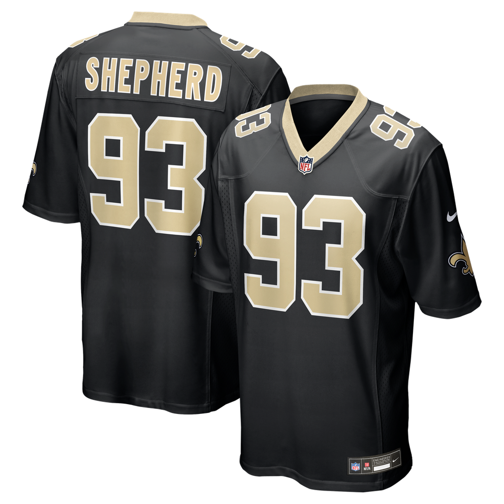 Nathan Shepherd New Orleans Saints Game Jersey - Black