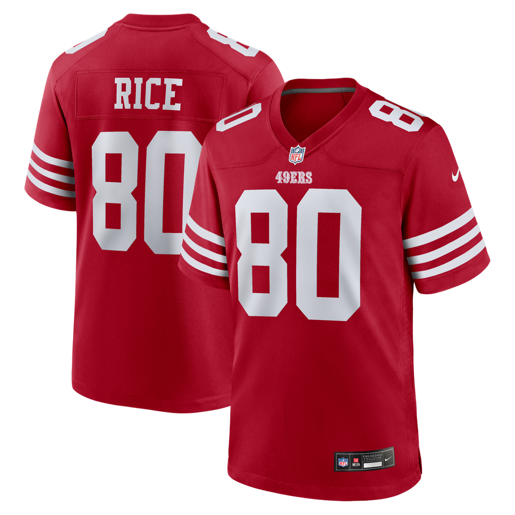 Jerry Rice San Francisco 49ers Retired Game Player Jersey - Scarlet