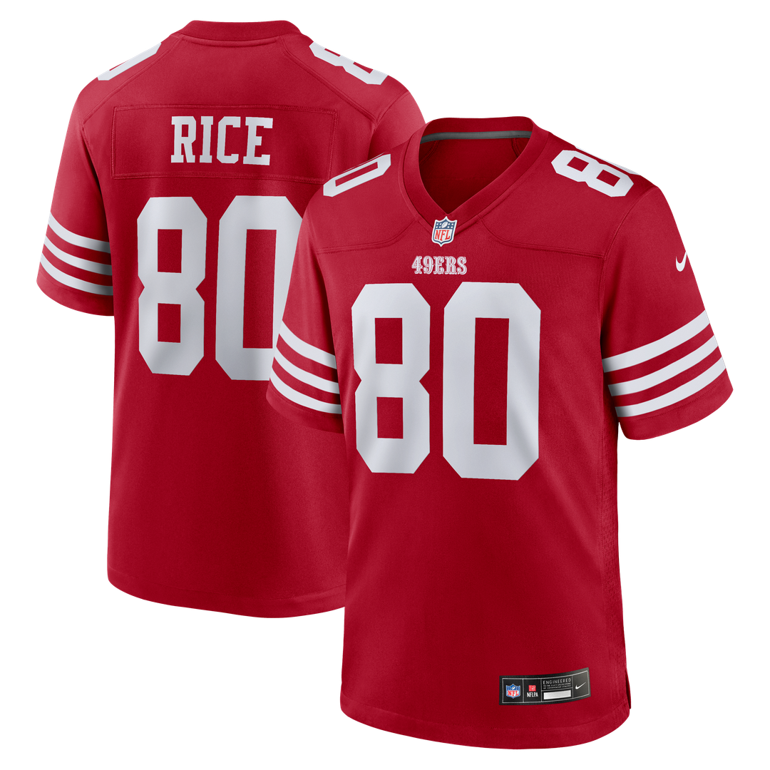 Jerry Rice San Francisco 49ers Retired Game Player Jersey - Scarlet