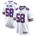 Matt Milano Buffalo Bills Away Game Player Jersey - White