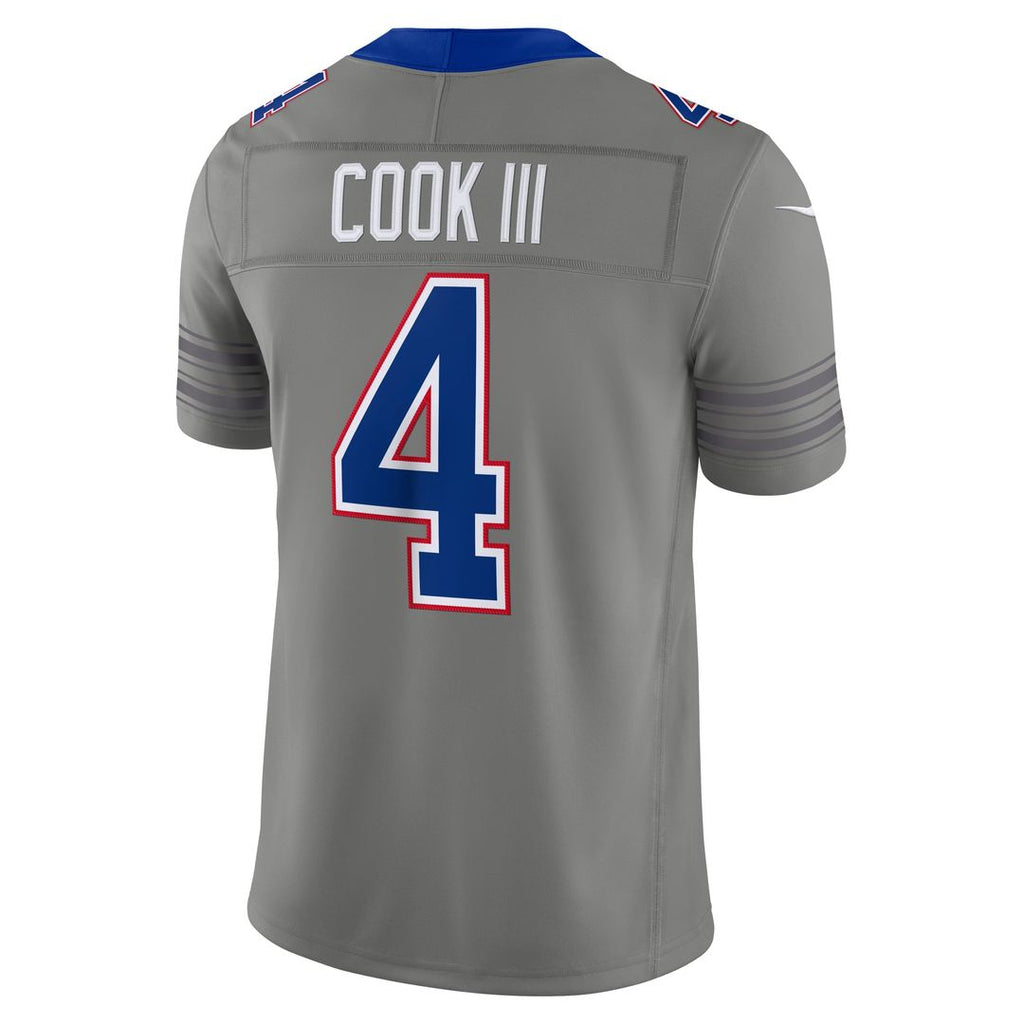 James Cook III Buffalo Bills Nickel City Vapor F.U.S.E. Stitched Limited Jersey - Gray