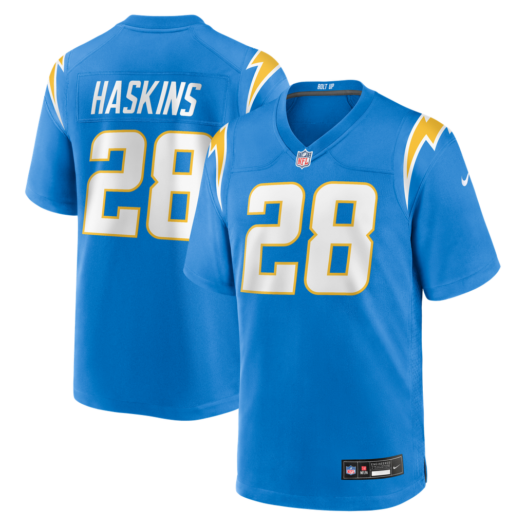 Hassan Haskins Los Angeles Chargers Team Game Jersey - Powder Blue