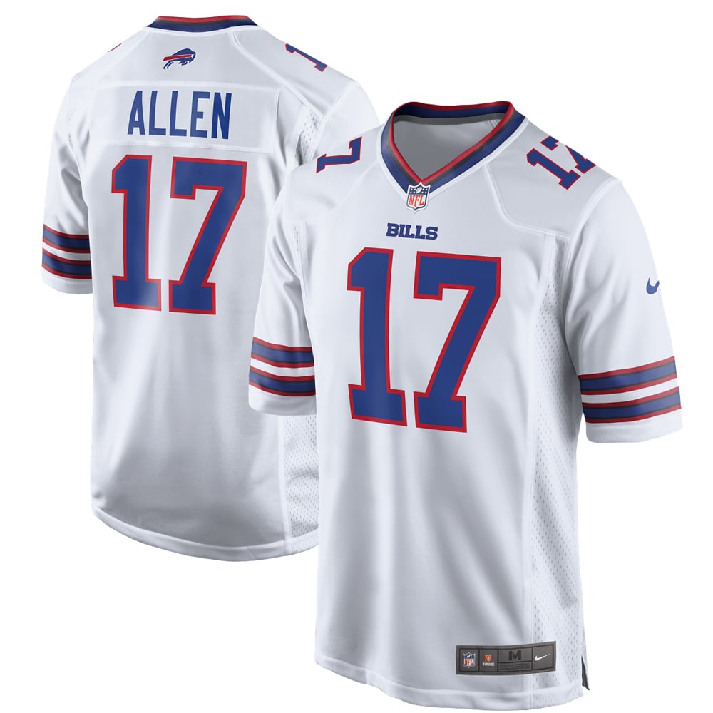 Josh Allen Buffalo Bills Game Player Jersey - White