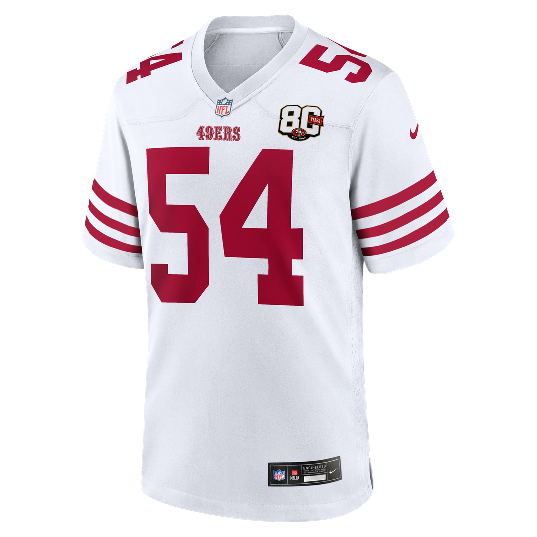 Fred Warner San Francisco 49ers 80th Anniversary Game Jersey - Scarlet