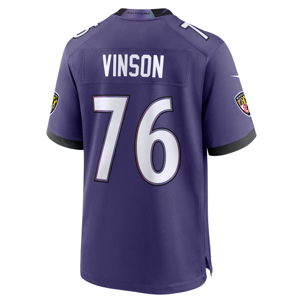 Carson Vinson Baltimore Ravens Team Game Jersey - Purple