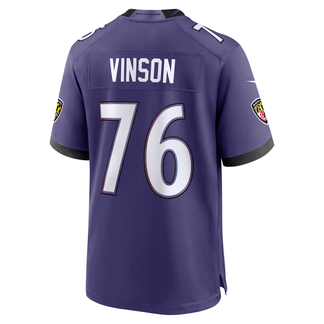 Carson Vinson Baltimore Ravens Team Game Jersey - Purple