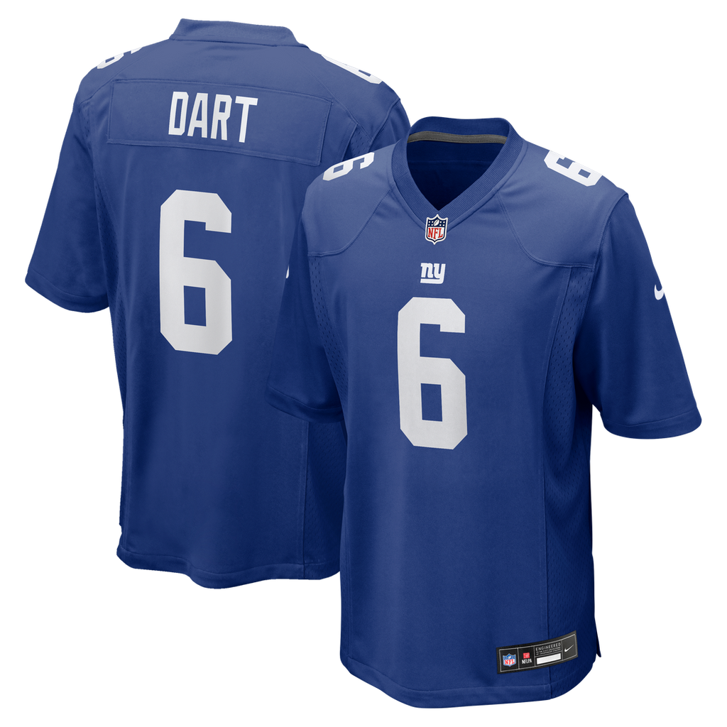 Jaxson Dart New York Giants Team Game Jersey - Royal