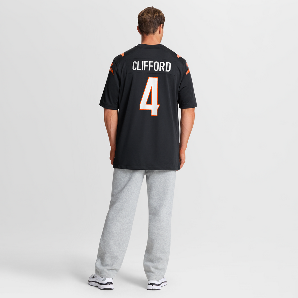 Sean Clifford Cincinnati Bengals Team Game Jersey - Black