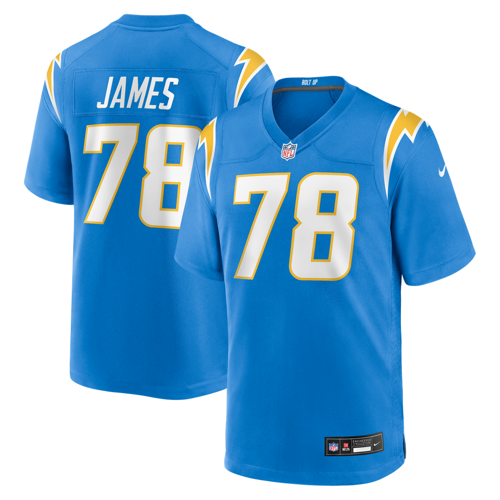 Andre James Los Angeles Chargers Team Game Jersey - Powder Blue