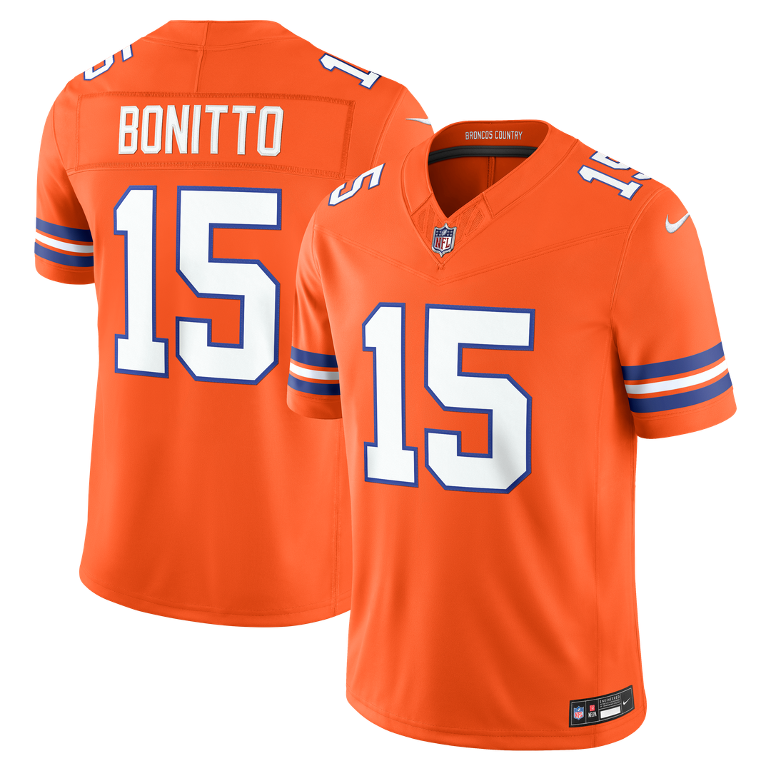 Nik Bonitto Denver Broncos Alternate Mile High Collection 1977 Throwback Vapor F.U.S.E. Stitched Limited Jersey - Orange