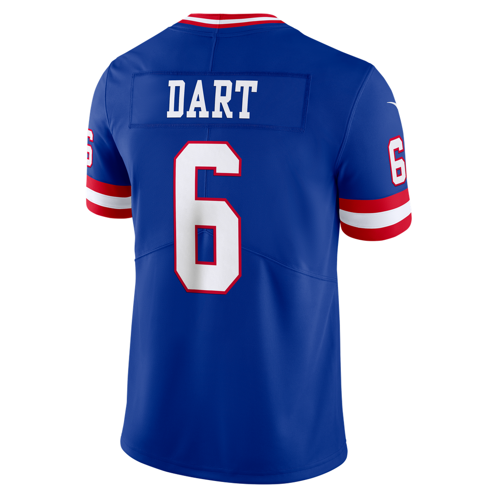 Jaxson Dart New York Giants Vintage White Vapor Untouchable Stitched Limited Jersey - White