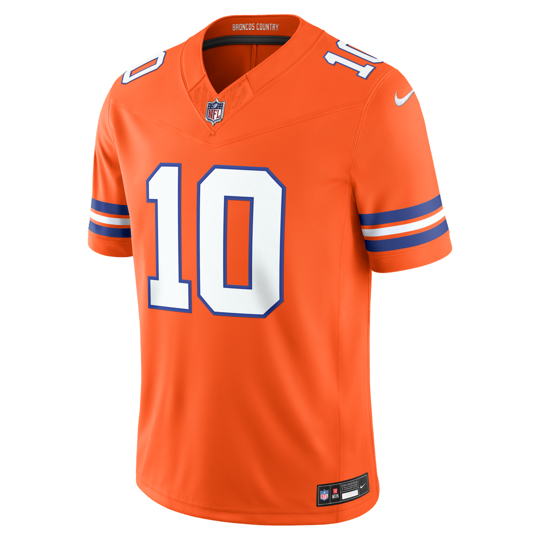 Bo Nix Denver Broncos Alternate Vapor F.U.S.E. Stitched Limited Jersey - Navy