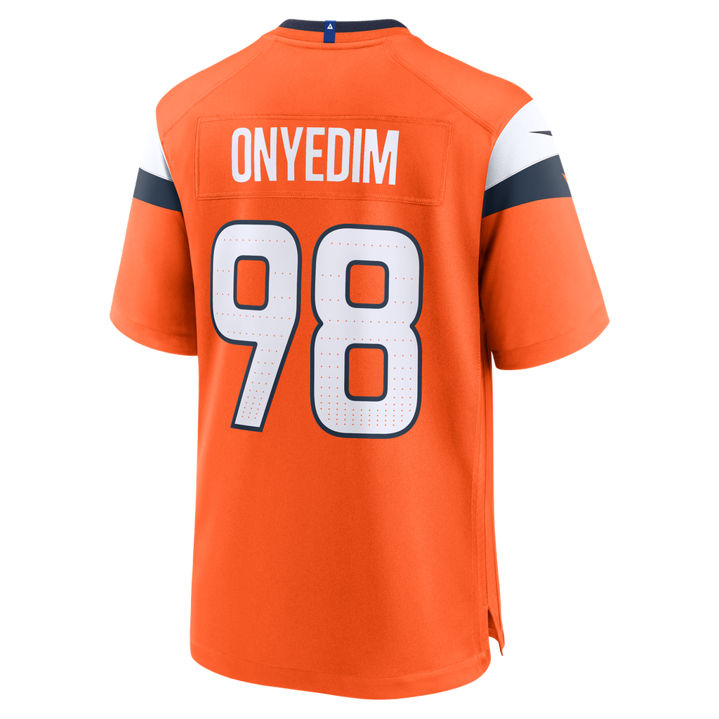 Tyler Onyedim Denver Broncos Game Jersey - Orange