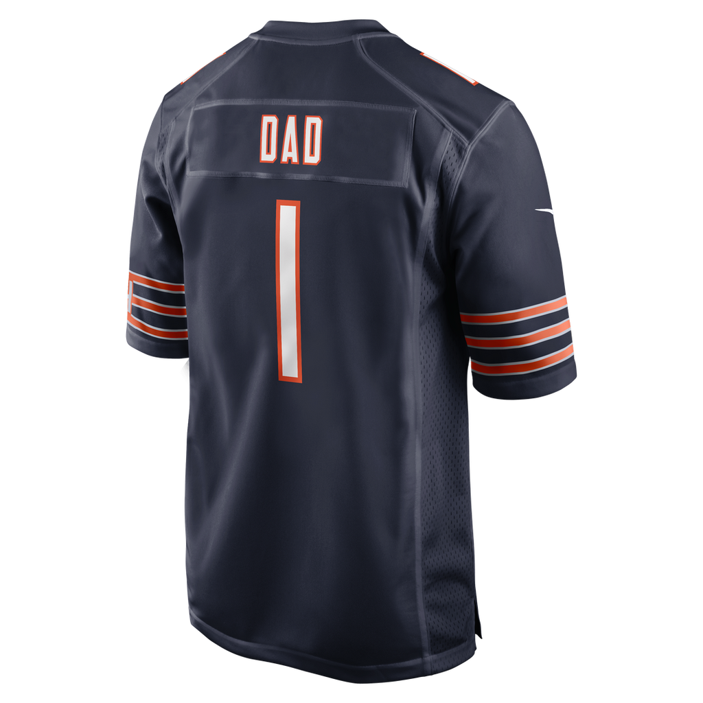 Number 1 Dad Chicago Bears Game Jersey - Navy