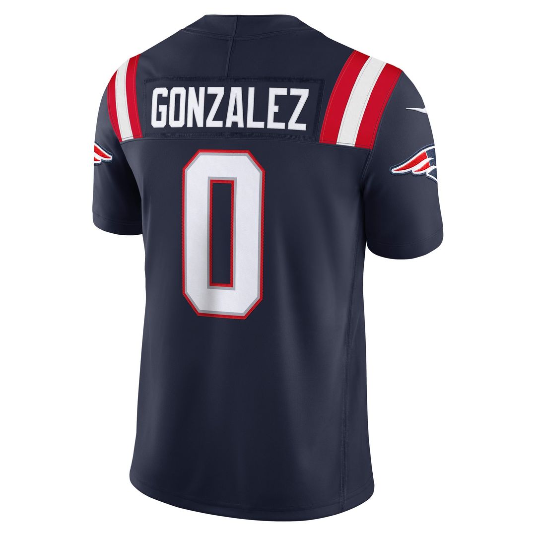 Christian Gonzalez New England Patriots Team Vapor F.U.S.E. Stitched Limited Jersey - Navy