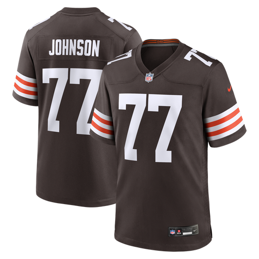 Zion Johnson Cleveland Browns Team Game Jersey - Brown