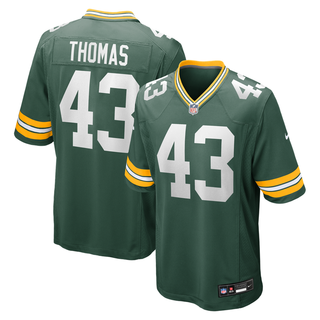 Kiondre Thomas Green Bay Packers Game Player Jersey - Green