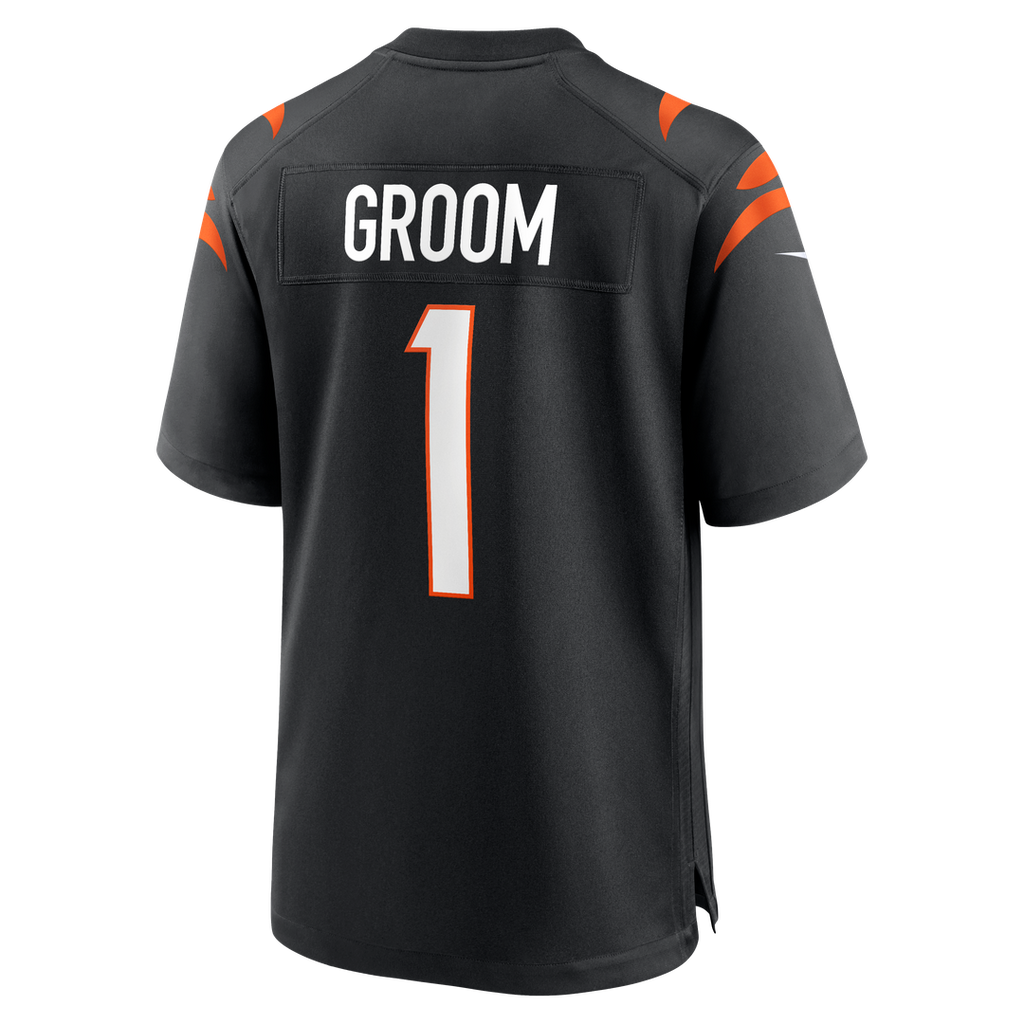 Number 1 Groom Cincinnati Bengals Game Jersey - Black
