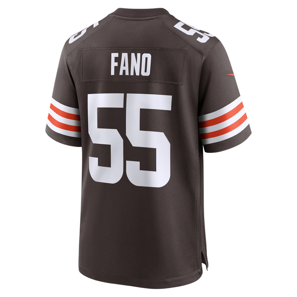 Spencer Fano Cleveland Browns Team Game Jersey - Brown