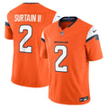 Patrick Surtain II Denver Broncos Team Vapor F.U.S.E. Limited Jersey - Orange