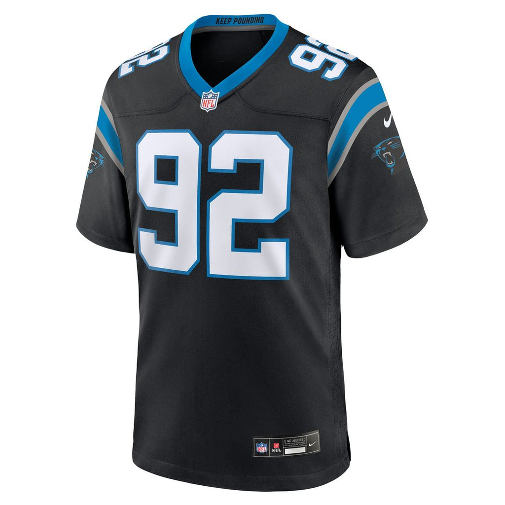 Cam Jackson Carolina Panthers Team Game Jersey - Black