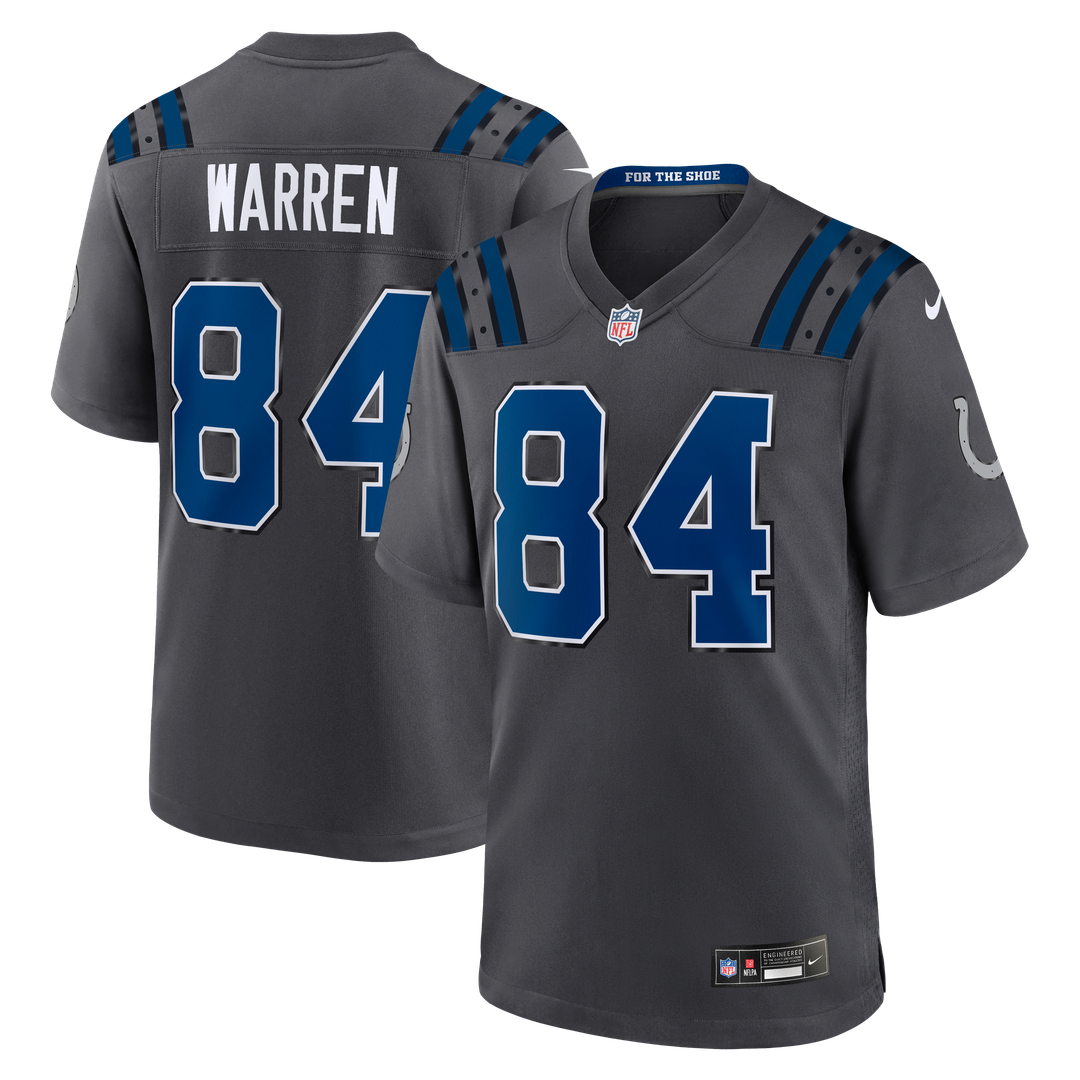 Tyler Warren Indianapolis Colts 2026 Rivalries Collection Game Jersey - Anthracite