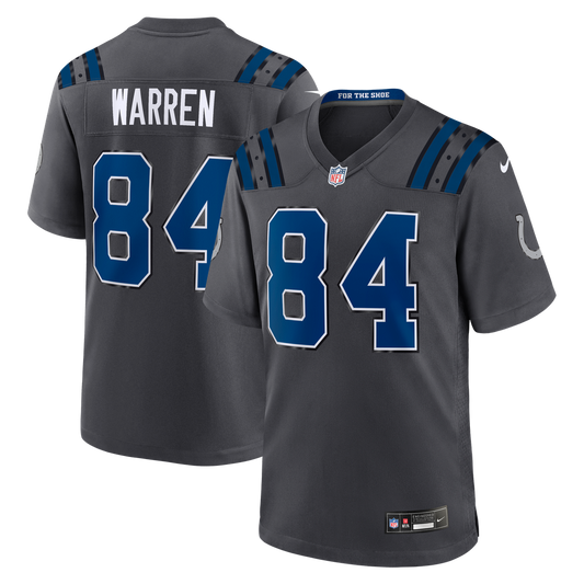Tyler Warren Indianapolis Colts 2026 Rivalries Collection Game Jersey - Anthracite