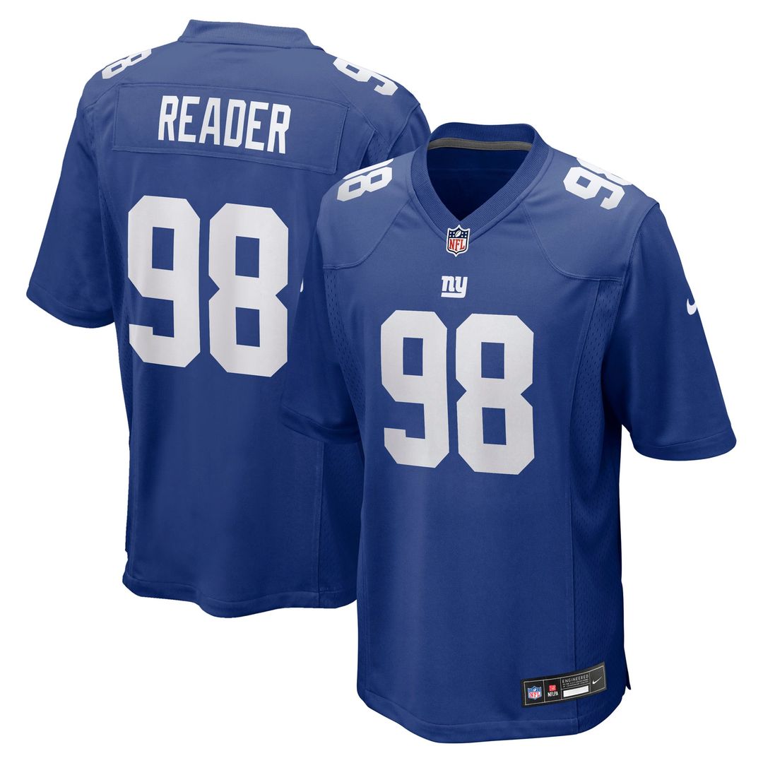 D.J. Reader New York Giants Game Jersey - Royal