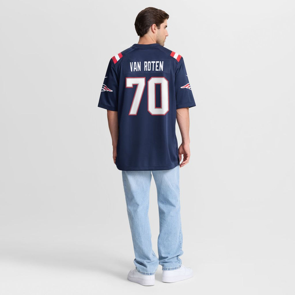 Greg Van Roten New England Patriots Team Game Jersey - Navy