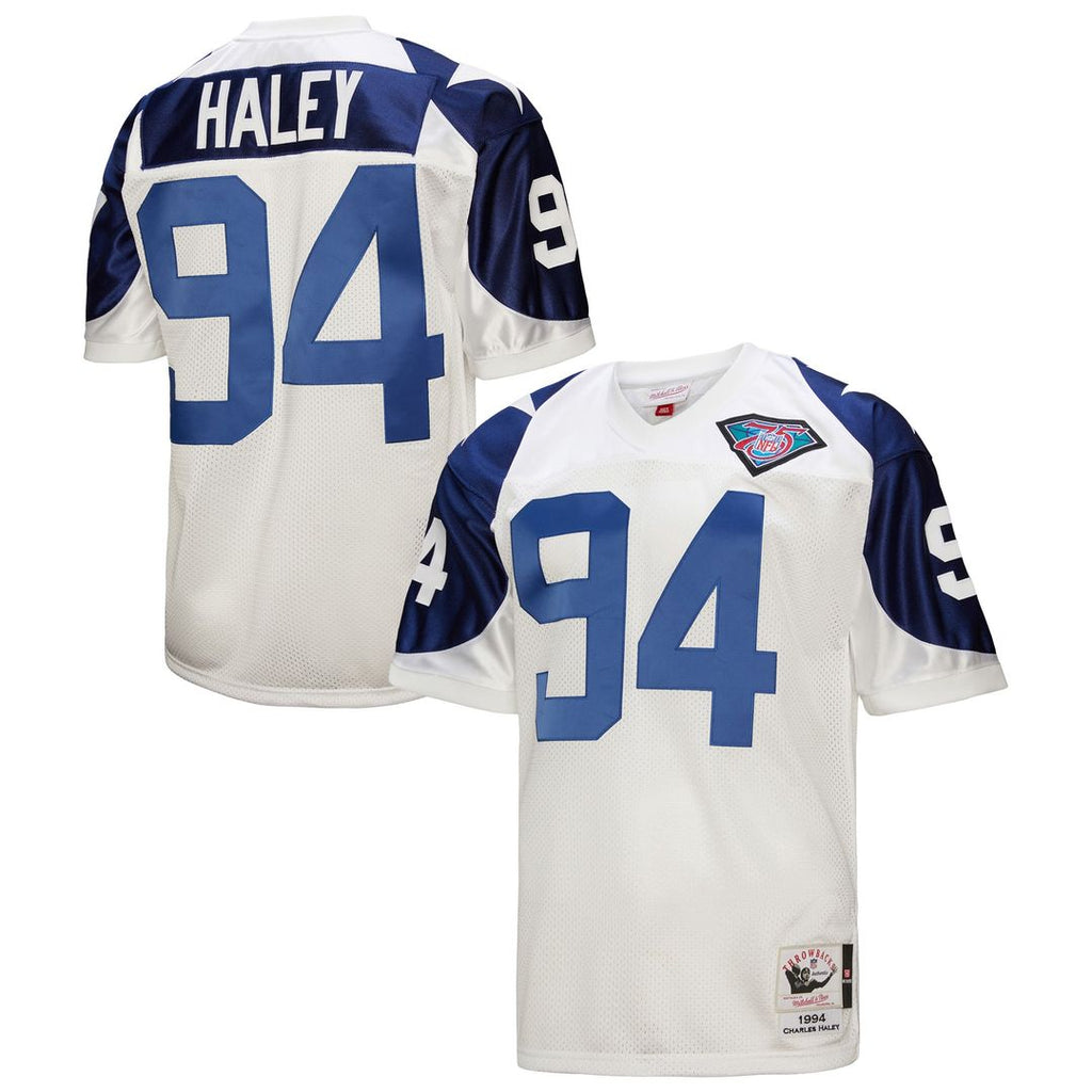 Charles Haley Dallas Cowboys 1994 Authentic Throwback Retired Player Jersey - White